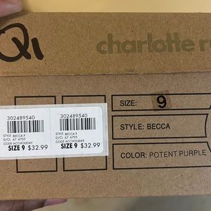 Brand New Suede Potent Purple Chunky Heel from Charlotte Russe; Size 9